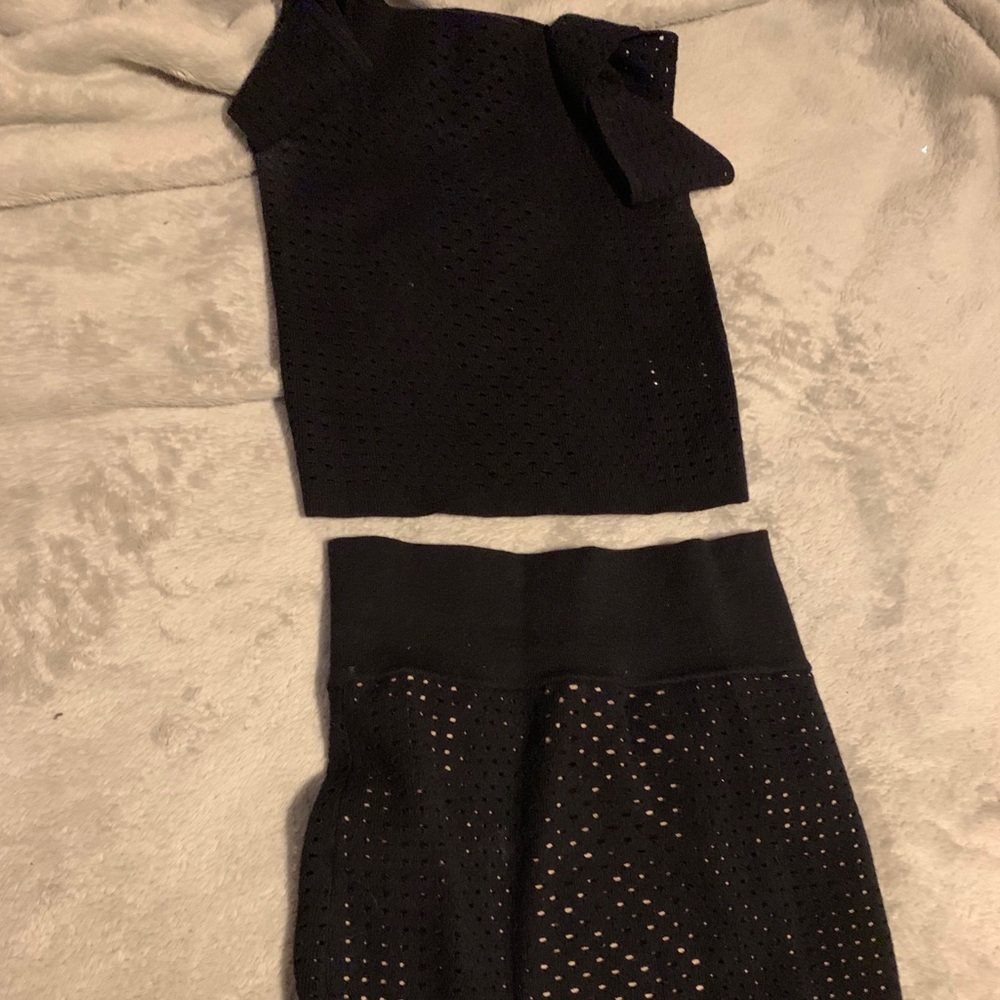 Two piece crop top/skirt
